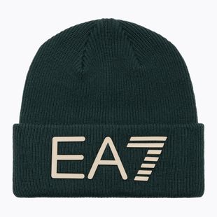 Zimní čepice EA7 Emporio Armani Mountain Logo Series Big Beanie silver pine