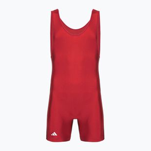 Pánský zápasnický dres adidas 3 Stripe Singlet red/white