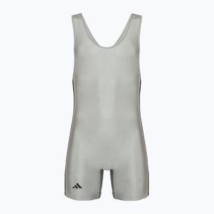 Pánský zápasnický dres adidas 3 Stripe Singlet grey/black