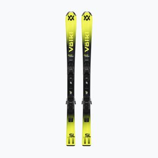 Dětské sjezdové lyže Völkl Racetiger Jr Yellow + vázání 7.0 VMotion Jr 130-160 cm black