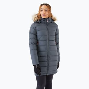 Dámský péřový kabát Rab Deep Cover Parka steel