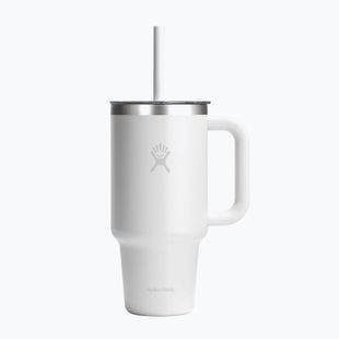 Termohrnek Hydro Flask Travel Tumbler Clear Lid white