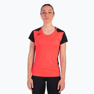 Dámské běžecké tričko Joma Record II fluor coral/black