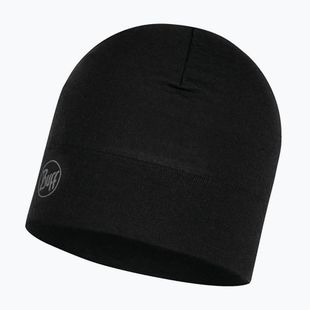 Čepice BUFF Midweight Merino Wool Solid black 118006.999.10.00
