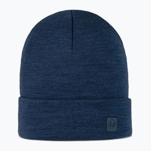 Zimní čepice BUFF Heavyweight Merino Wool solid night blue