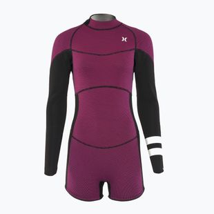 Dámský plavecký neopren Hurley Advant Shorty Texture 2/2 mm Springsuit raspberry