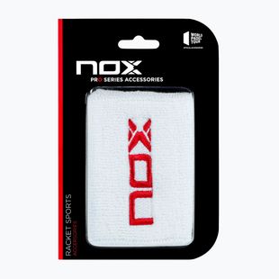 Zápěstní potítka NOX Wristband with Logo 2 szt. white/red