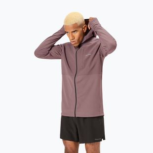 Pánská běžecká bunda NNormal Active Warm albergini/purple