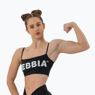 Dámský tréninkový top NEBBIA Bandeau Bra Back Check black
