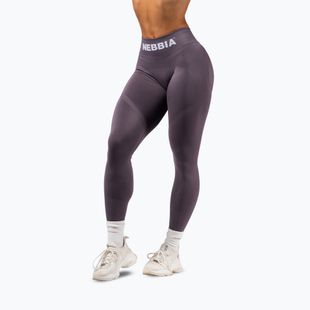 Dámské tréninkové legíny NEBBIA Flow Seamless Push-Up dark grey