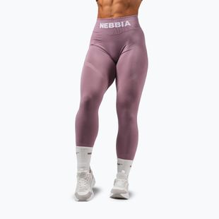 Dámské tréninkové legíny NEBBIA Flow Seamless Hight Waist Push Up pink