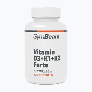 Vitaminy D+K GymBeam Vitamin D3+K1+K2 Forte 120 kapslí