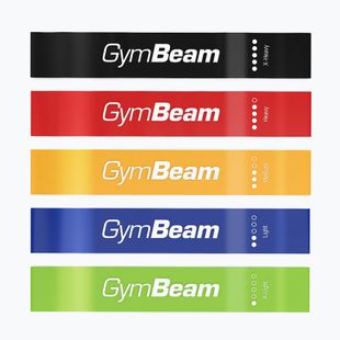 Sada odporových gum GymBeam Resistance 5 5 ks multicolor