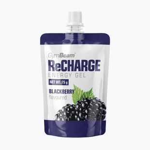 Energetický gel GymBeam ReCharge 75 g blackberry