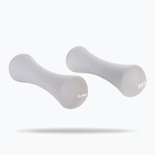 Činky GymBeam Neoprene Dumbbells 2 x 2 kg grey