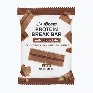 Proteinová tyčinka GymBeam Break Bar 3pack 64,5 g milk chocolate