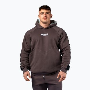 Pánská mikina NEBBIA Hero Hoodie brown