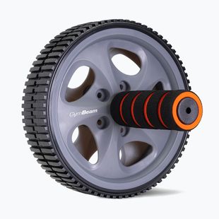 Kolečko na cvičení břišních svalů GymBeam Ab Wheel černé/šedé/oranžové