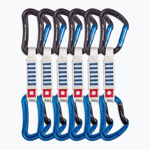 Lezecké expresky Ocun Raven QD Zoom PA 12 cm 6 ks  blue