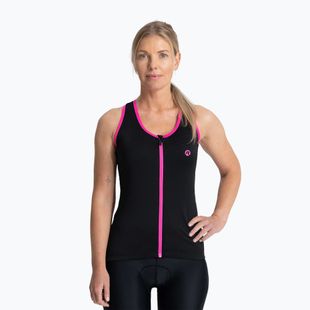 Dámský cyklistický dres Rogelli Abbey Tank Top W black/pink