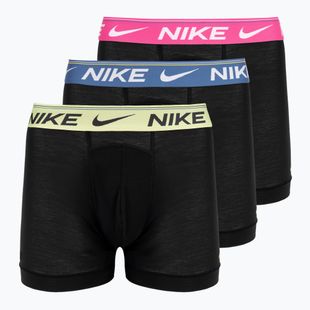Pánské boxerky Nike Dri-FIT Ultra Comfort Brief 3 páry černá/žlutá/fuxia