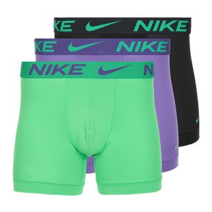 Pánské boxerky Nike Dri-Fit Essential Micro Boxer Brief 3 páry green shock/wild violet/black txtd wb