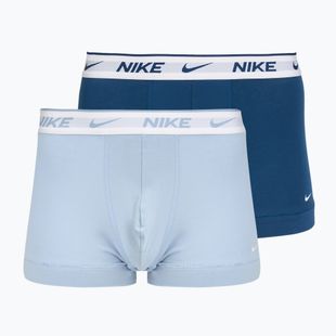 Pánské boxerky Nike Everyday Cotton Stretch Trunk 3 páry light armry blue/blue force/white waistband