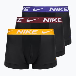 Pánské boxerky Nike Dri-Fit Essential Micro Trunk 3 páry černá univerzitní zlatá/hluboká noc/tmavě červená wb