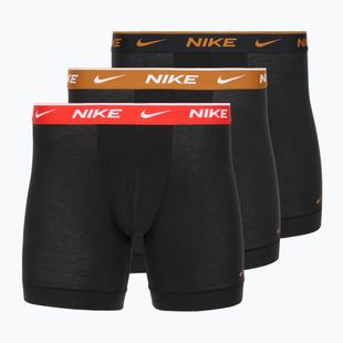 Pánské boxerky Nike Everyday Cotton Stretch 3 páry black light crimsn/desrt ochre/black waistband