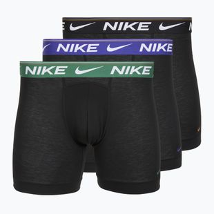 Pánské boxerky Nike Dri-FIT Ultra Comfort 3 páry black evrgreen aura/deep night/black waistband