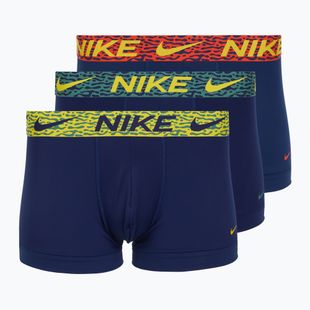 Pánské boxerky Nike Dri-Fit Essential Micro Trunk 3 páry blu void/lgh crim/brht citron/evergrn aura/abst wb