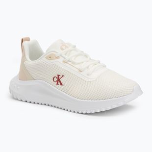 Dámské boty Calvin Klein YW0YW01851 Eva Runner L-Up Mix Mesh Logo Ck bright white/black