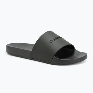 Pánské nazouváky Calvin Klein HM0HM00455 Pool Slide Rubber dark olive