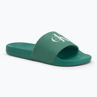 Pánské nazouváky Calvin Klein YM0YM01367 Monologo CV Wild Green