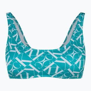 Horní díl plavek  Calvin Klein Bralette-RP Print monogram blue