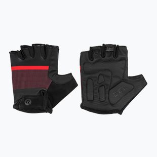 Pánské cyklistické rukavice Rogelli Hero II black/red/bordeaux
