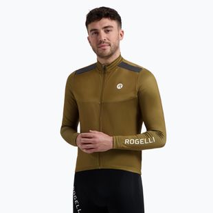 Pánský cyklistický dres longsleeve Rogelli Mono brown