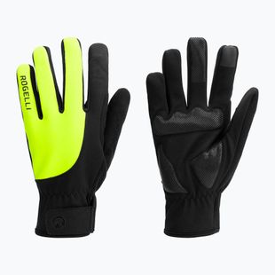 Pánské cyklistické rukavice Rogelli Core II Winter Windproof fluor
