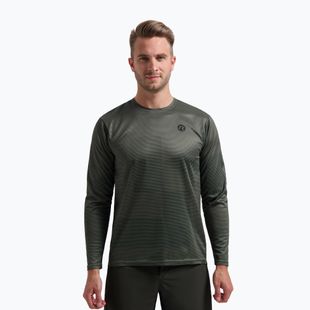 Pánské cyklistické tričko longsleeve Rogelli Advntr Core army green