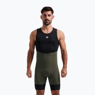 Pánské cyklistické šortky Rogelli Signature Bib Short green