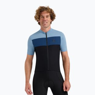 Pánský cyklistický dres Rogelli Core Block black / blue / dark blue