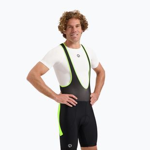 Pánské cyklistické šortky Rogelli Core Bib Short  black/fluor yellow