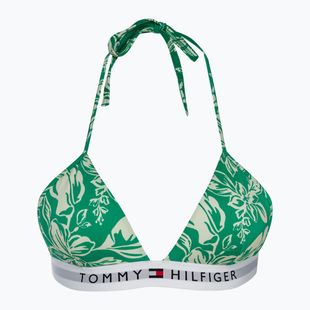 Horní díl plavek  Tommy Hilfiger Triangle Fixed Foam Print vinted tropical olympic green