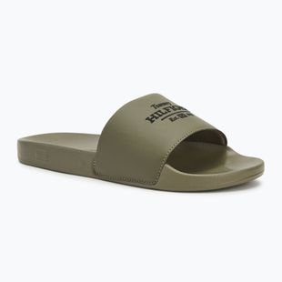 Pánské nazouváky  Tommy Hilfiger Embroid 85 Pool Slide army green