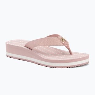 Dámské žabky Tommy Hilfiger Im Th Chainprint Midwedge Sandal foggy pink