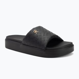 Dámské nazouváky Tommy Hilfiger Platform Monogram Poolslide black