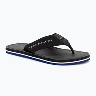 Pánské žabky  Tommy Hilfiger Leather Beach Sandal black
