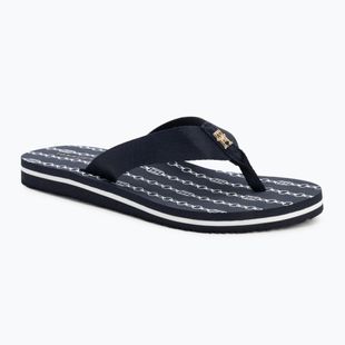 Dámské žabky Tommy Hilfiger Chain Print Beach Sandal space blue