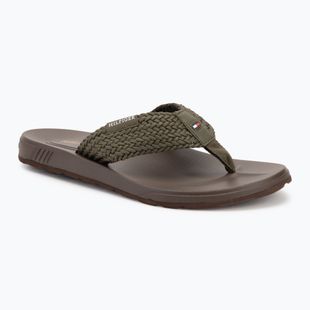 Pánské žabky  Tommy Hilfiger Molded Web Beach Sandal army green