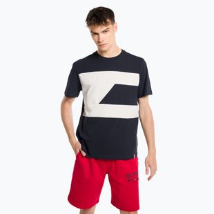 Tommy Hilfiger pánské tréninkové tričko Colorblocked Mix Media S/S blue